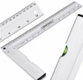 Kątownik stolarski aluminiowy 350 [mm] z poziomicą