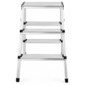 Drabina aluminiowa dwustronna 3 stopnie 150 [kg]