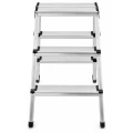 Drabina aluminiowa dwustronna 3 stopnie 150 [kg]