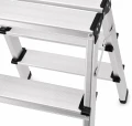 Drabina aluminiowa dwustronna 3 stopnie 150 [kg]