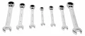 Klucze płasko-oczkowe z grzechotką 8-19mm, 7 sztuk