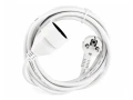 Przedłużacz zasilający 3m 1 gniazdo z uziemieniem biały