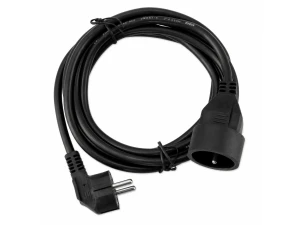Przedłużacz z uziemieniem 1 gniazdo 3m 2500W 16A czarny