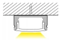 Profil aluminiowy natynkowy do taśm LED 1m srebrny anodowany z kloszem mlecznym i akcesoriami