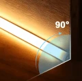 Profil aluminiowy narożny do taśm LED 1m biały z kloszem mlecznym i akcesoriami