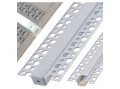 Profil aluminiowy do płyt GK do taśm LED 12mm 1m srebrny anodowany z kloszem mlecznym i akcesoriami