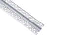 Profil aluminiowy do płyt GK do taśm LED 12mm 1m srebrny anodowany z kloszem mlecznym i akcesoriami