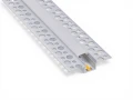 Profil aluminiowy do płyt GK do taśm LED 17mm 1m srebrny z kloszem mlecznym i akcesoriami