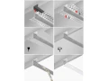 Profil aluminiowy do płyt GK do taśm LED 17mm 1m srebrny z kloszem mlecznym i akcesoriami