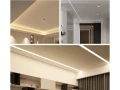 Profil aluminiowy do płyt GK do taśm LED 17mm 1m srebrny z kloszem mlecznym i akcesoriami