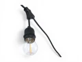 Zestaw: Girlanda ogrodowa 20m 20xE27 + 20x Żarówka LED E27 1W filament