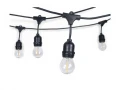 Zestaw: Girlanda ogrodowa 20m 20xE27 + 20x Żarówka LED E27 1W filament