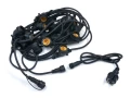 Zestaw: Girlanda ogrodowa 10m 20xE27 + 20x Żarówka LED E27 1.3W filament