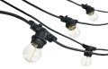 Zestaw: Girlanda ogrodowa 10m 20xE27 + 20x Żarówka LED E27 1.3W filament