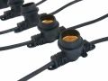 Zestaw: Girlanda ogrodowa 10m 20xE27 + 20x Żarówka LED E27 1.3W filament
