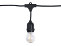 Zestaw: Girlanda ogrodowa 10m 10xE27 + 10x Żarówka LED E27 6.5W filament