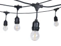 Zestaw: Girlanda ogrodowa 20m 20xE27 + 20x Żarówka LED E27 6W filament