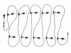 Zestaw: Girlanda ogrodowa 10m 10xE27 + 10x Żarówka LED E27 1.3W filament