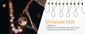 Zestaw: Girlanda ogrodowa 10m 10xE27 + 10x Żarówka LED E27 1.3W filament