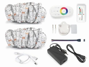 Zestaw taśma LED 12V | 5050 | 300LED | 10m | IP20 | RGB + STEROWNIK RF-RGB-004 + ZASILACZ 72W