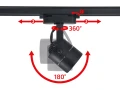 Zestaw Steka Violet lampa szynowa LED GU10 x4 + szynoprzewód 2m - Czarny