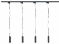 Zestaw lamp szynowych GU10 4 oprawy z listwą 2m czarny
