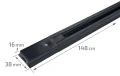 Zestaw szynowy Cubo GU10 x3 + szynoprzewód 1.5m - Czarny