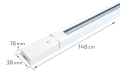 Zestaw szynowy Lite GU10 x3 + szynoprzewód 1.5m - Biały