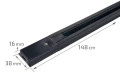 Zestaw Steka Ring lampa szynowa LED GU10 x3 + szynoprzewód 1.5m - Czarny