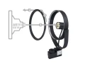 Zestaw Steka Leon lampa szynowa LED AR111 GU10 x4 + szynoprzewód 2m - Czarny
