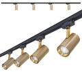 Zestaw Steka Ductus Gold lampa szynowa LED GU10 x4 + szynoprzewód 2m - Czarny