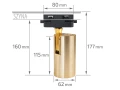 Zestaw Steka Ductus Gold lampa szynowa LED GU10 x4 + szynoprzewód 2m - Czarny