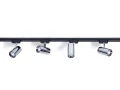 Zestaw Steka Ductus Chrom lampa szynowa LED GU10 x4 + szynoprzewód 2m - Czarny