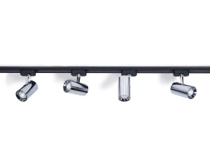 Zestaw Steka Ductus Chrom lampa szynowa LED GU10 x4 + szynoprzewód 2m - Czarny