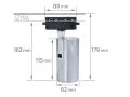 Zestaw Steka Ductus Chrom lampa szynowa LED GU10 x4 + szynoprzewód 2m - Czarny