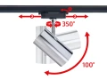 Zestaw Steka Ductus Chrom lampa szynowa LED GU10 x4 + szynoprzewód 2m - Czarny