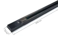 Zestaw Steka Ductus Chrom lampa szynowa LED GU10 x4 + szynoprzewód 2m - Czarny