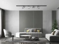 Zestaw Steka Ductus Chrom lampa szynowa LED GU10 x4 + szynoprzewód 2m - Czarny