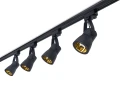 Zestaw Steka Goldi lampa szynowa LED GU10 x4 + szynoprzewód 2m - Czarny