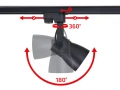 Zestaw Steka Goldi lampa szynowa LED GU10 x4 + szynoprzewód 2m - Czarny