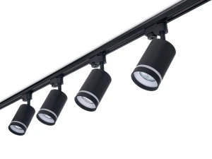 Zestaw Steka Ring lampa szynowa LED GU10 x4 + szynoprzewód 2m - Czarny
