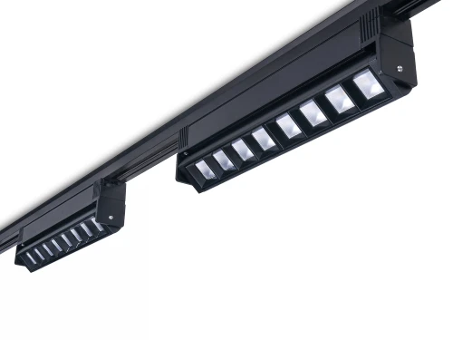 Zestaw Steka Linda 12W 30cm 4000K lampa szynowa LED GU10 x2 + szynoprzewód 1.5m - Czarny
