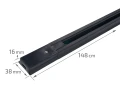 Zestaw Steka Linda 12W 30cm 4000K lampa szynowa LED GU10 x2 + szynoprzewód 1.5m - Czarny