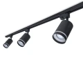 Zestaw Steka Ring lampa szynowa LED GU10 x3 + szynoprzewód 1.5m - Czarny