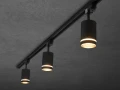 Zestaw Steka Ring lampa szynowa LED GU10 x3 + szynoprzewód 1.5m - Czarny