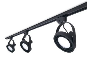 Zestaw Steka Leon lampa szynowa LED AR111 GU10 x3 + szynoprzewód 1.5m - Czarny