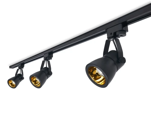 Zestaw Steka Goldi lampa szynowa LED GU10 x3 + szynoprzewód 1.5m - Czarny