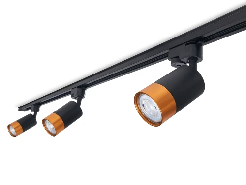 Zestaw Steka Klemens lampa szynowa LED GU10 x3 + szynoprzewód 1.5m - Czarny