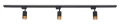 Zestaw Steka Klemens lampa szynowa LED GU10 x3 + szynoprzewód 1.5m - Czarny