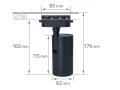 Zestaw Steka Ductus lampa szynowa LED GU10 x3 + szynoprzewód 1.5m - Czarny